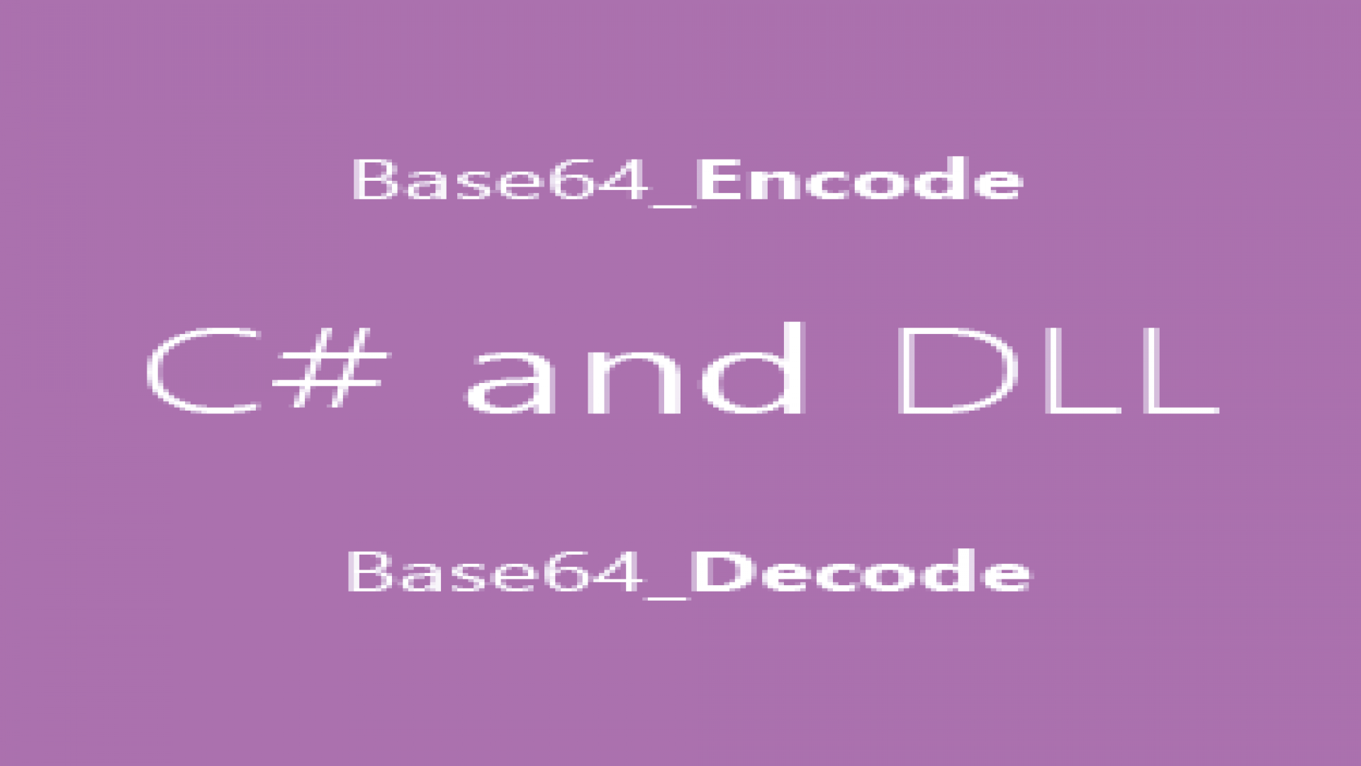 Criptografia base64 com C#