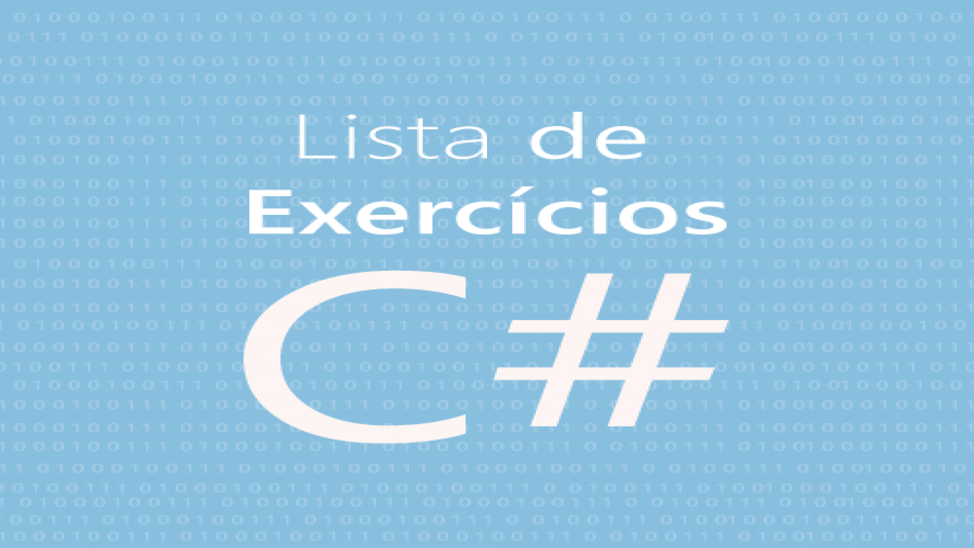 Lista de exercícios em C#