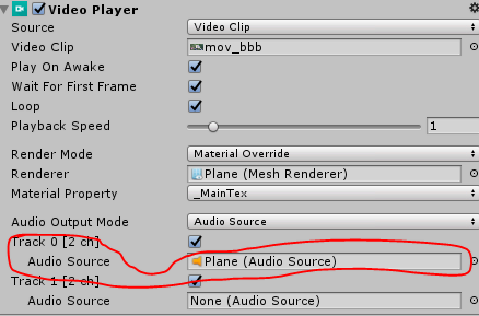 Audio Source definido do Video Player
