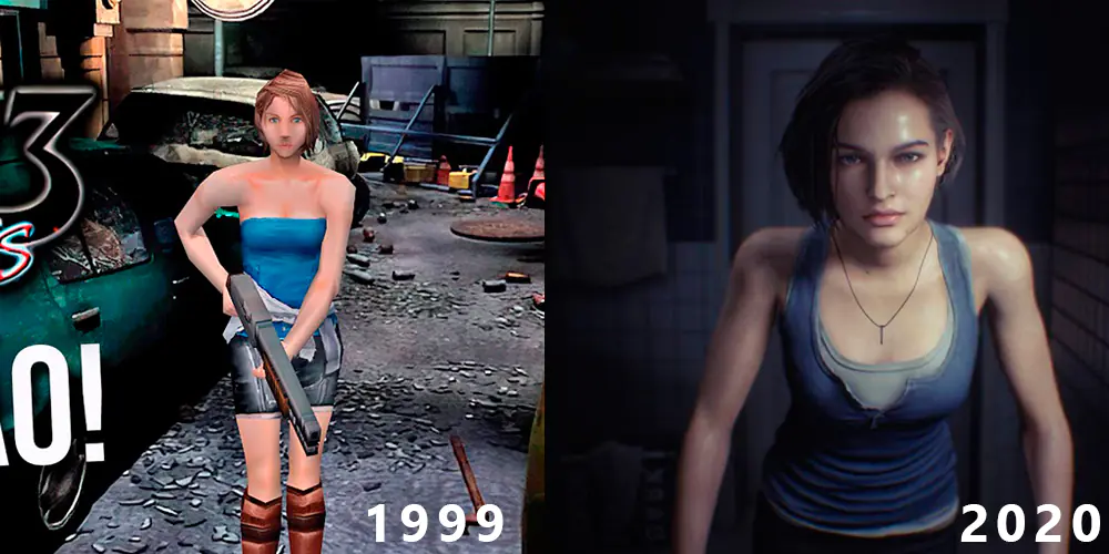 Comparação da versão original lançada em 1999 e Remake de 2020. Fonte: Max MRM e Capcom.