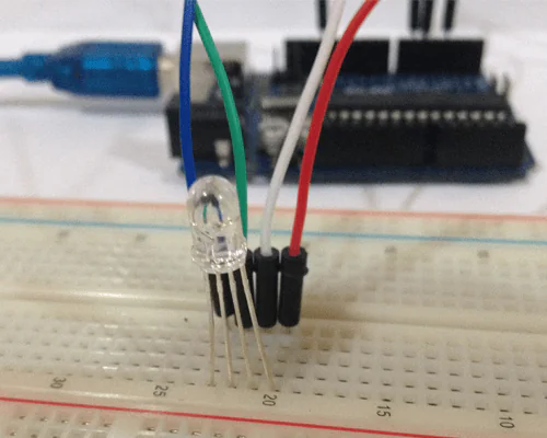 Ligação do LED na protoboard