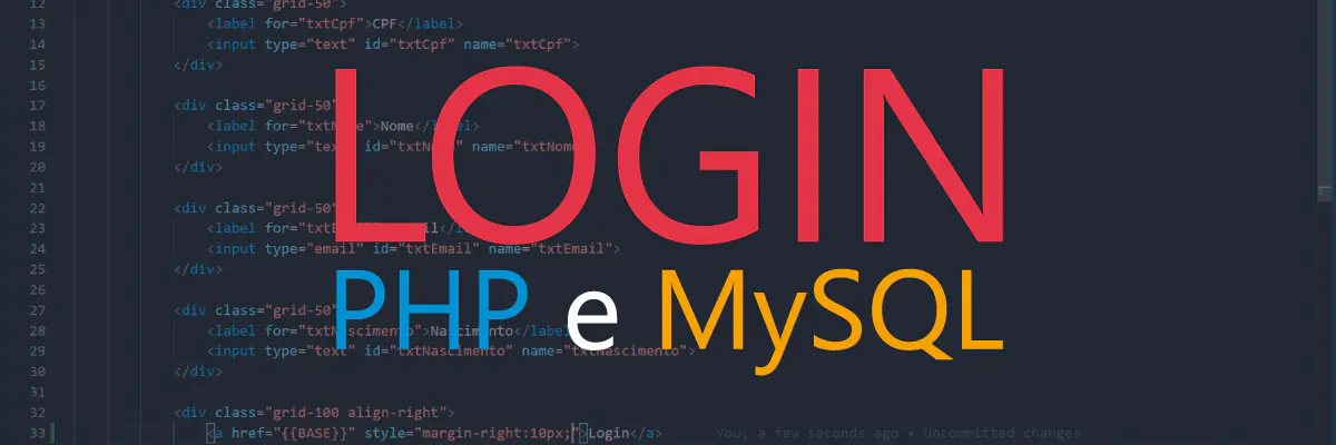 Criando sistema de login e senha com PHP avançado