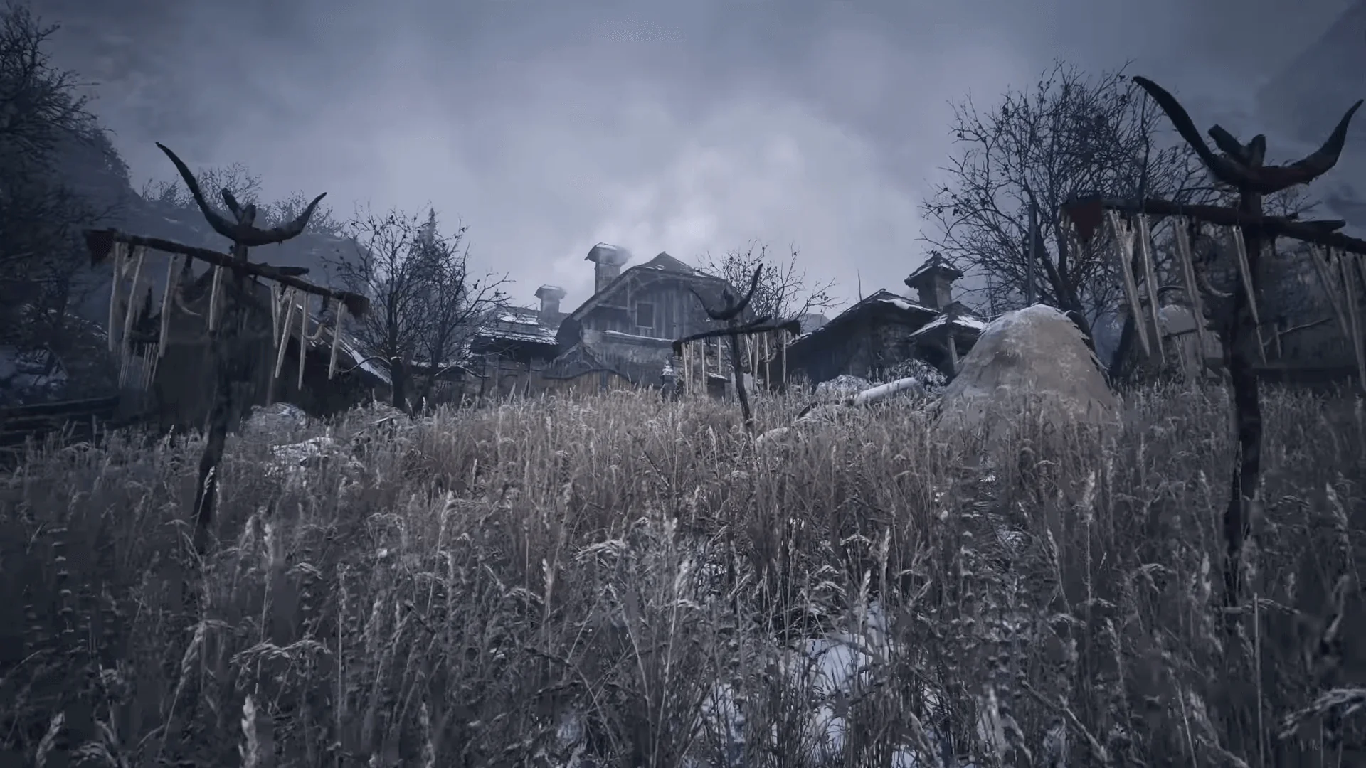 Casas e plantações em Resident Evil Village