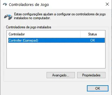 Configurando controle usb no Windows