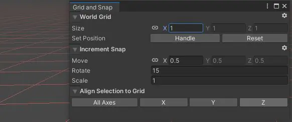 Acessando o menu Grid and Snap Grid Settings