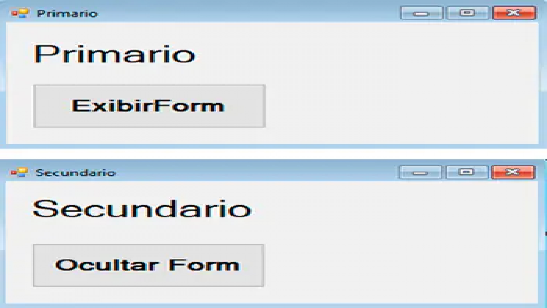 C# Windows Form: como exibir e ocultar formulário