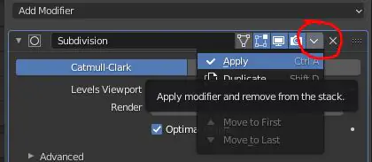 Aplicando modificadores no Blender 3D.