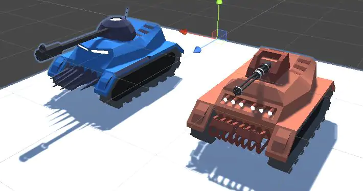 Tanks com vários materiais na Unity 3D.